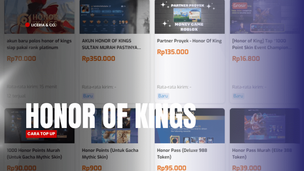 Top Up Honor Of Kings