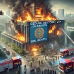 Gedung Rektorat UIN Jakarta Kebakaran