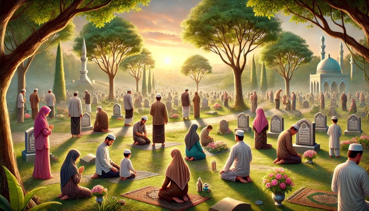 umat Islam melakukan ziarah kubur menjelang Ramadhan