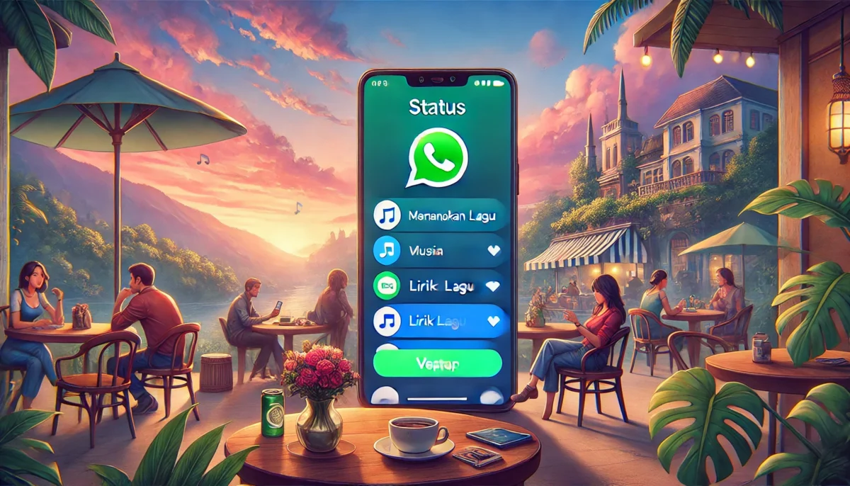 cara menambahkan musik di status wa