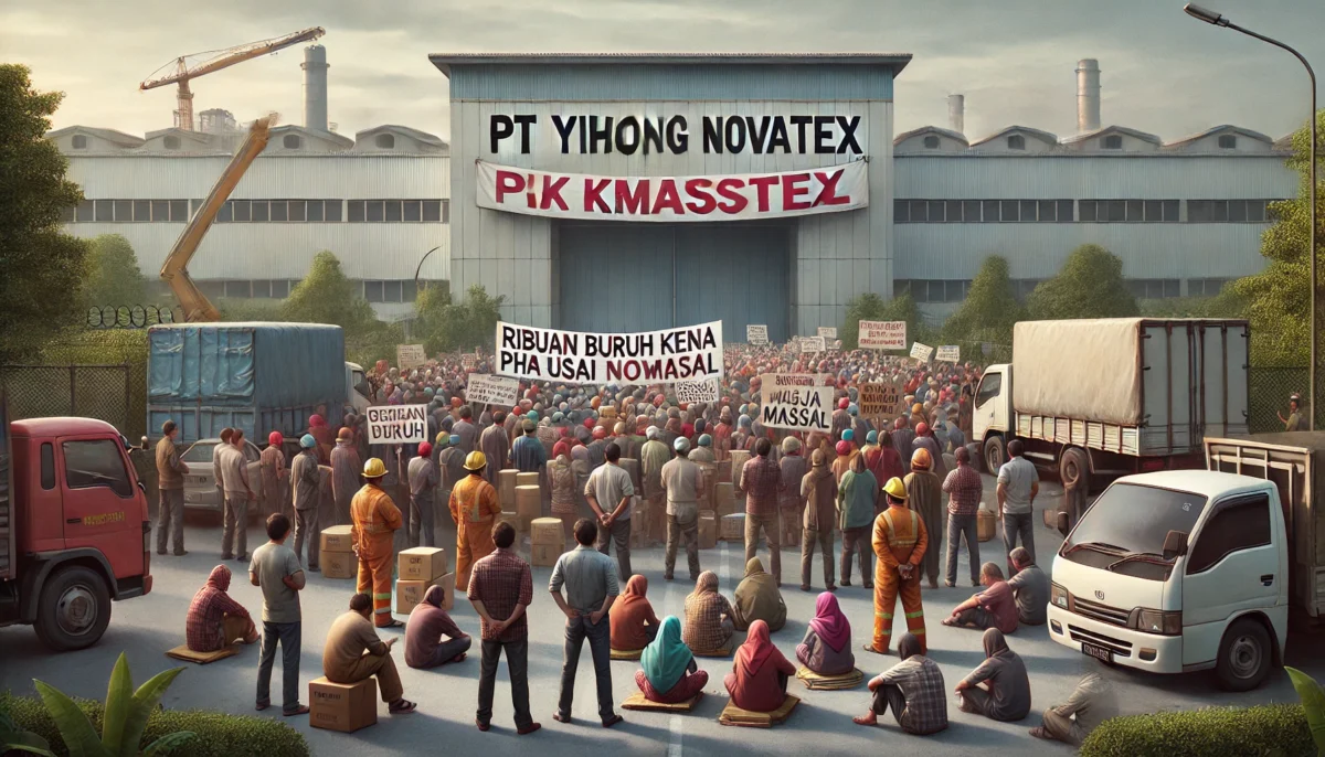 pt yihong novatex mogok kerja