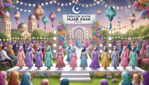 baju fashion show hijab anak perempuan