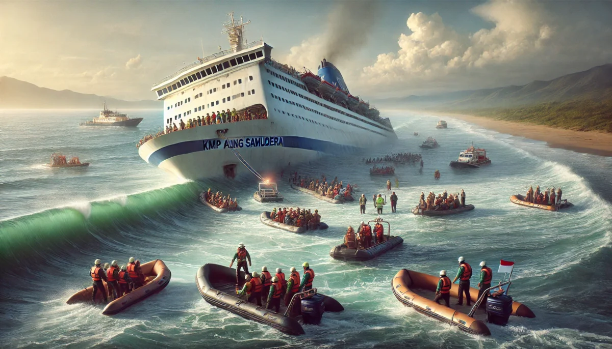 KMP Agung Samudera Kandas Kronologi Evakuasi Penumpang Selamat di Selat Bali