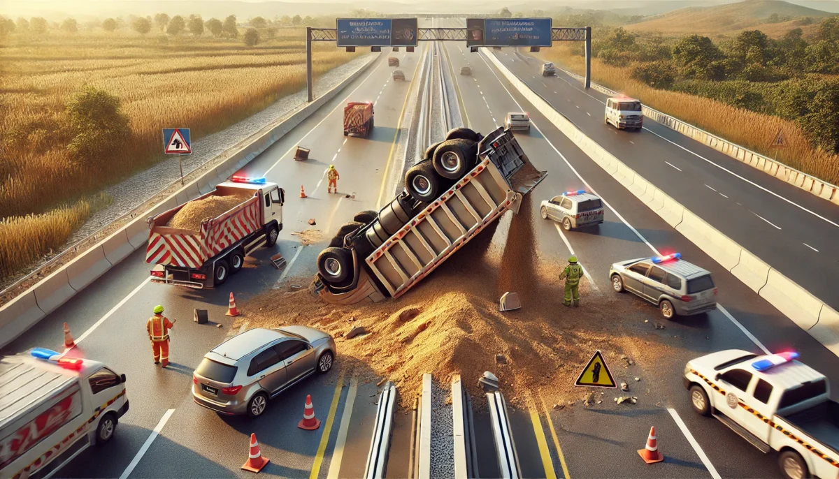 Kecelakaan Tol Karawang Barat Sebabkan WNA Tewas dan Truk Terguling di Exit Tol