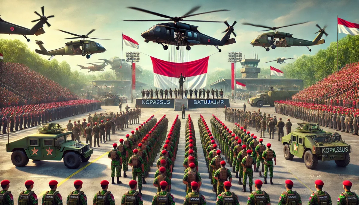 Acara Kopassus Batujajar Suguhkan Atraksi Militer Spektakuler dan Gelar Pasukan 3 Matra TNI