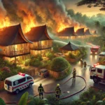 Ulaman Eco Kebakaran Hanguskan Belasan Vila Mewah di Tabanan Bali