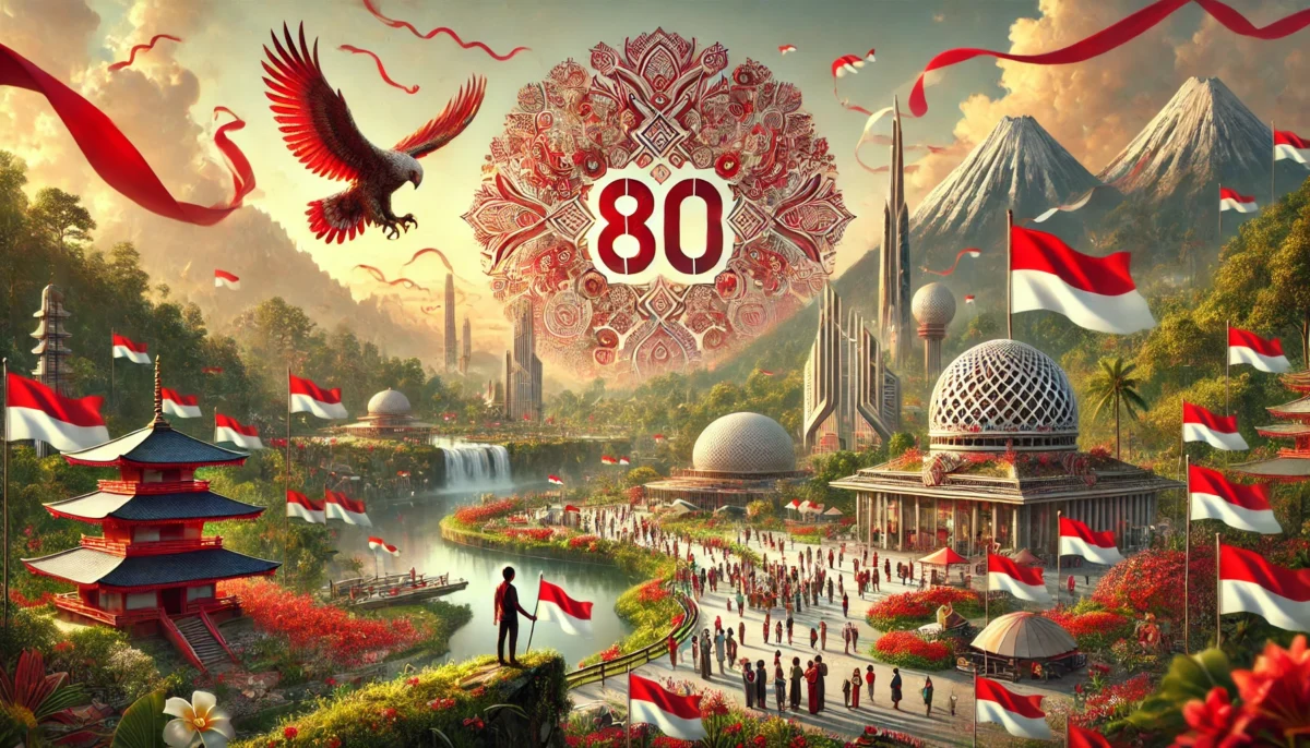 logo kemerdekaan RI ke 80 png