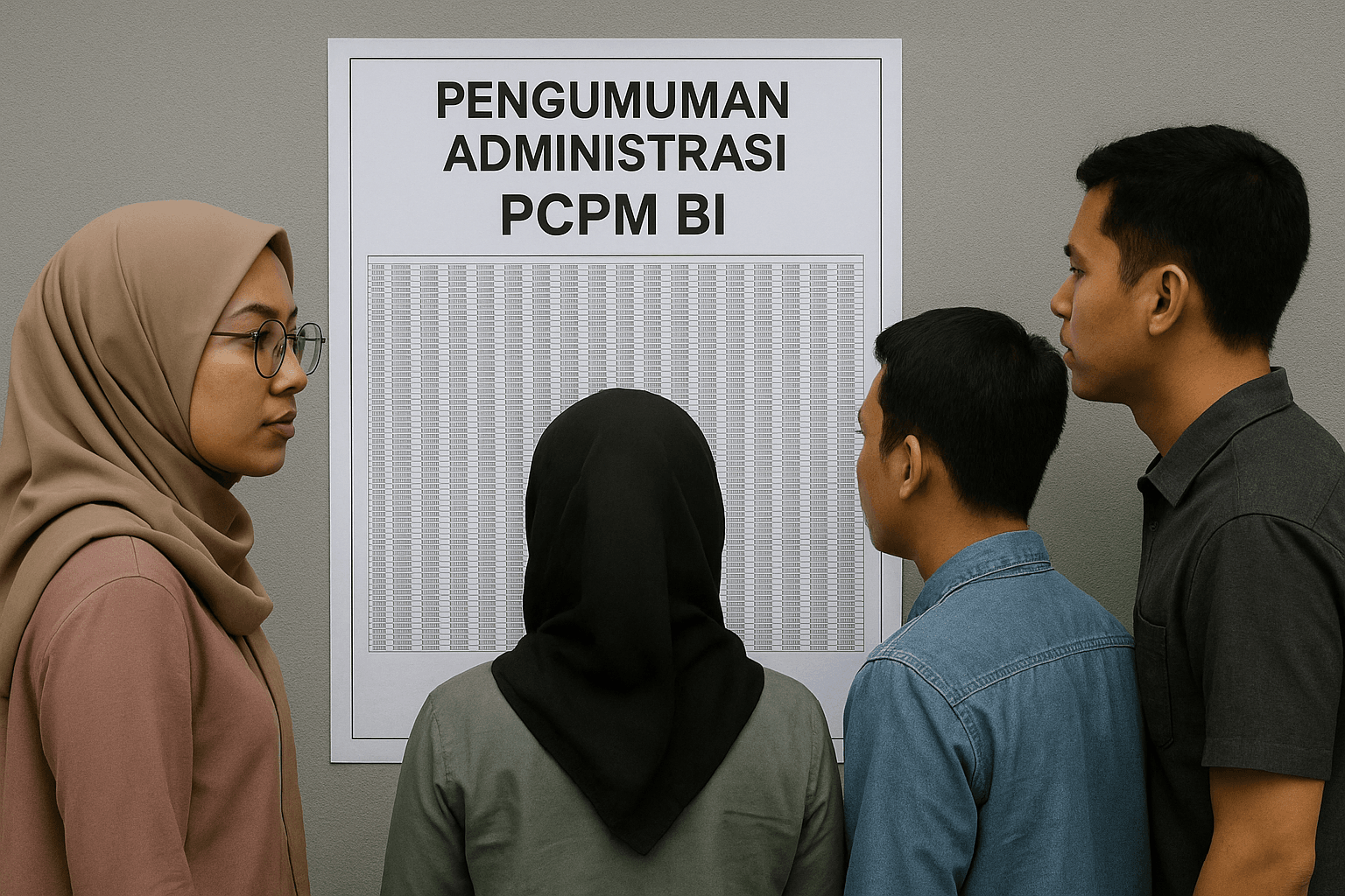 Pengumuman Administrasi PCPM BI