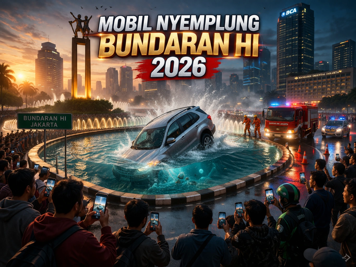 Mobil Nyemplung Bundaran Hi 2026