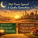 niat puasa syawal dan qadha ramadhan