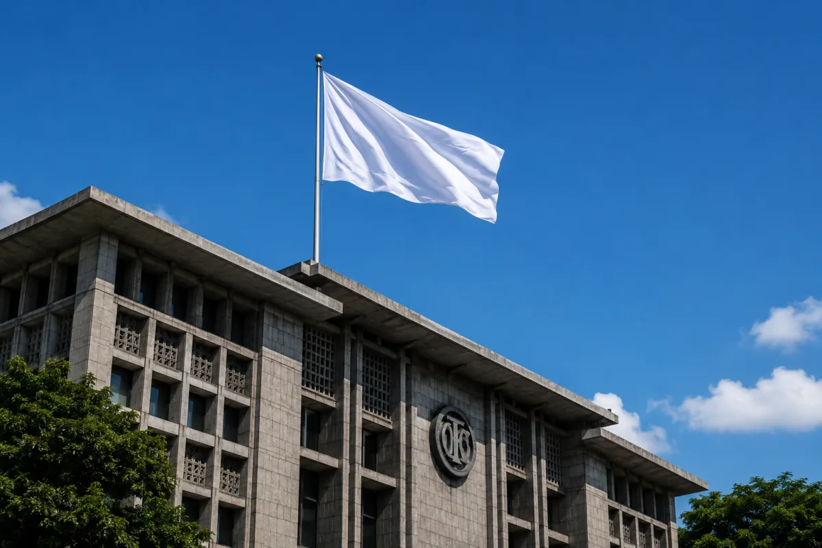 Bendera Putih Di Gedung Bi