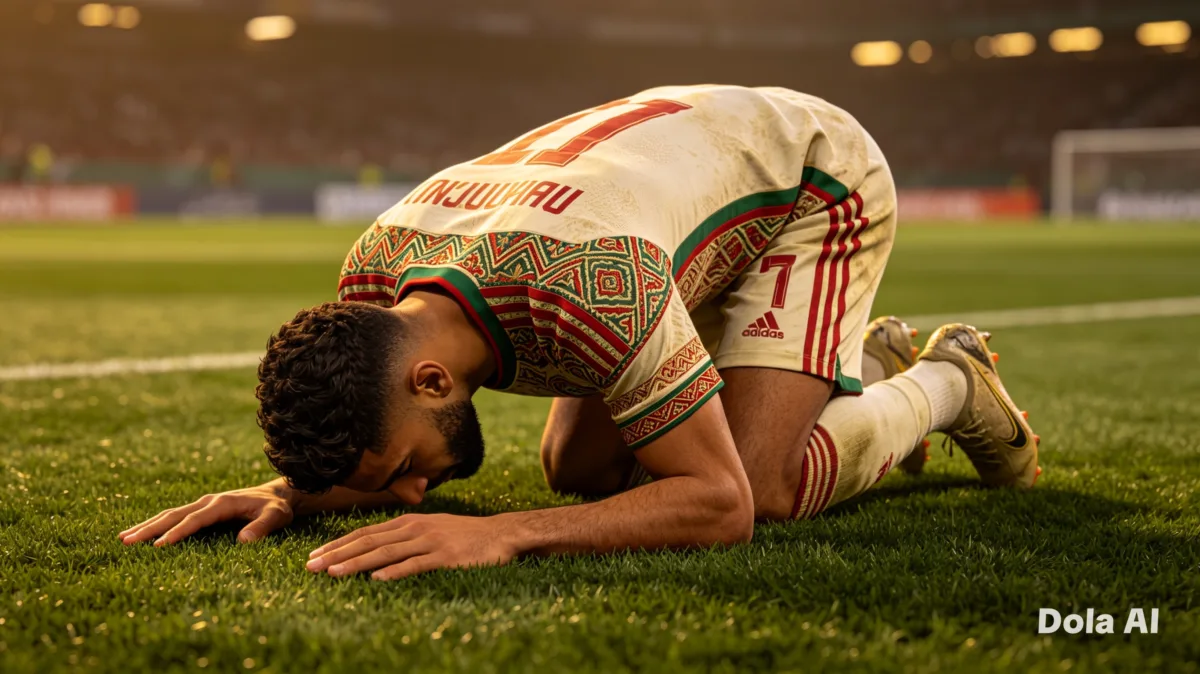 sujud syukur pemain maroko